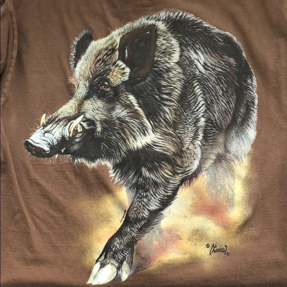 ❌SOLD 🆘Al Agnew Magellan Boar Long Sleeve Tee - Picture 2 of 5